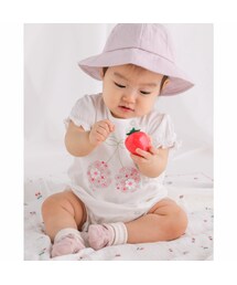 SLAP SLIP BABY | 【 防汚加工 】 【 お揃い 】 チェリー モチーフ 半袖 ロンパース ベビー (60~80cm)(ロンパース)