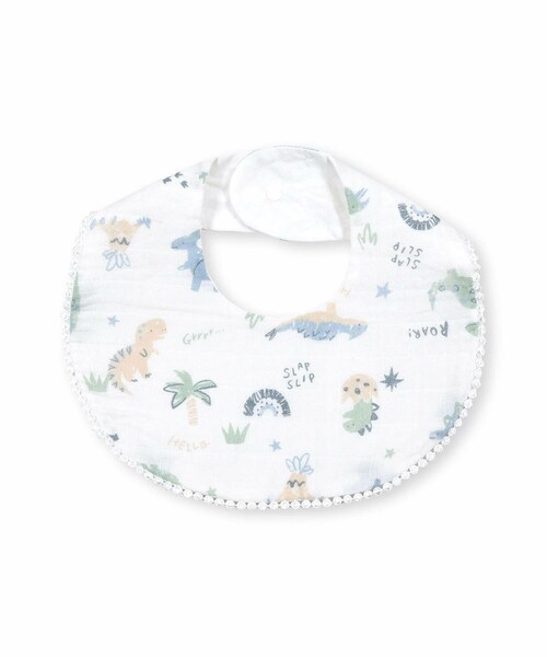 SLAP SLIP BABY（スラップスリップベビー）の「コットン 柄ナレ 総柄 ガーゼ スタイ ベビー（スタイ/よだれかけ・キッズ・ピンク/レッド/イエロー/グリーン・ワンサイズ）」の2枚目の写真