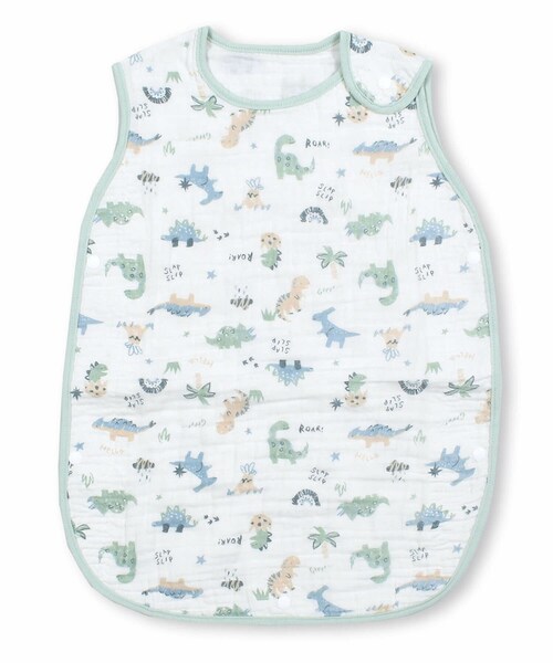 SLAP SLIP BABY（スラップスリップベビー）の「コットン 柄ナレ 総柄 ガーゼ スリーパー ベビー（ベビーパジャマ/スリーパー・キッズ・ピンク/レッド/ホワイト/グリーン・ワンサイズ）」の3枚目の写真