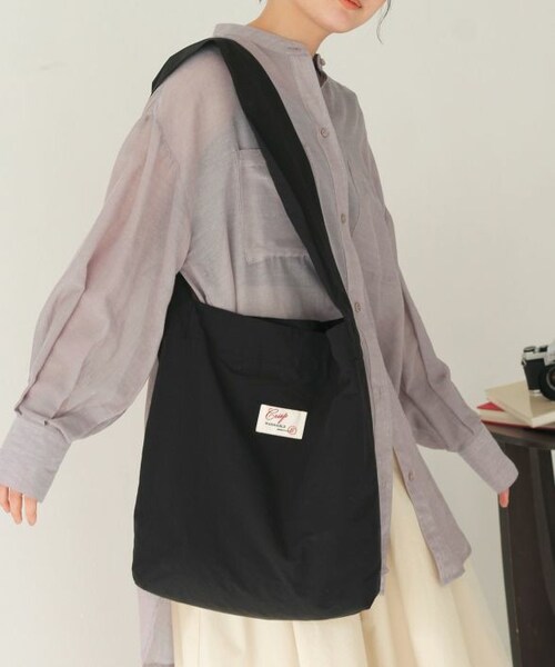 Crisp（クリスプ）の「ナイロンショルダーバッグ[c3R3205]（ショルダーバッグ・レディース・ブラック/ブラウン/アイボリー・FREE）」の3枚目の写真