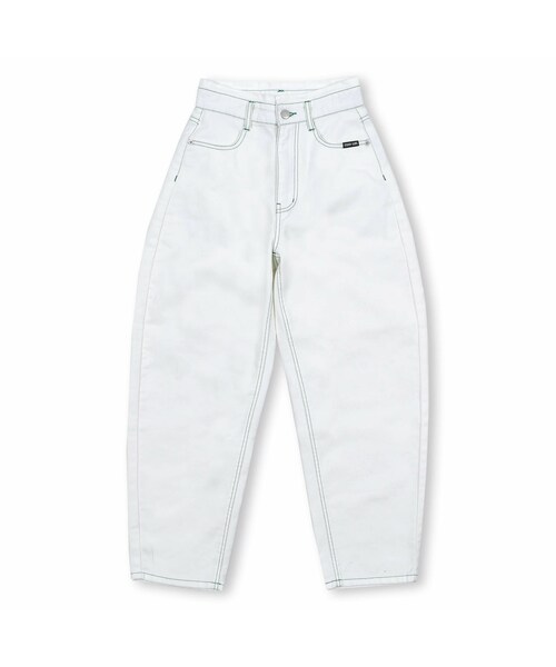 ZIDDY（ジディ）の「 ニコ☆プチ 掲載 】カラー エッグ パンツ (130~160cm)（その他パンツ・キッズ・グリーン/ホワイト・150）」の2枚目の写真