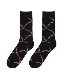 JNBY | Diamond Plaid-jacquard Stretch Cotton-blend Socks(ソックス/靴下)