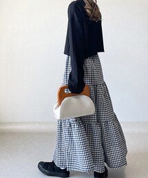 DHOLIC（ディーホリック）の「ギンガムチェックティアードスカート（スカート・レディース）」