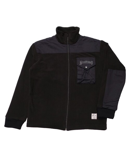 SEVENTY FOUR(セブンティーフォー)の「SEVENTY FOUR(セブンティーフォー) / ZIP UP FLEECE JACKET(STF23SS3)(ジップアップジャケット)(その他アウター・メンズ・ブラック・L)」の1枚目の写真