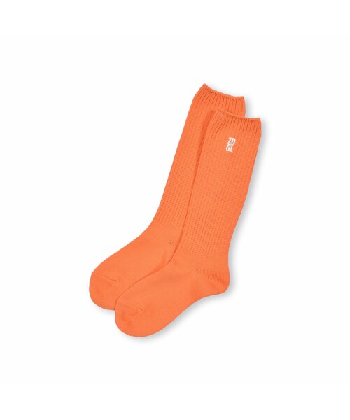 ZIDDY（ジディ）の「【 ニコ☆プチ 掲載 】日本製 ロゴ 入り カラー ルーズ ソックス（ソックス/靴下・キッズ・ホワイト/グリーン/オレンジ・22-24cm）」の3枚目の写真