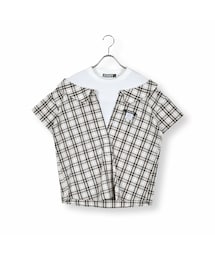 ZIDDY | チェックフェイクシャツ(130~160cm)(シャツ/ブラウス)
