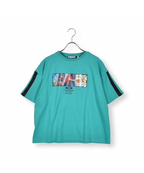 ZIDDY(ジディ)の「フォトプリントBIGTシャツ (130~160cm)(Tシャツ/カットソー・キッズ・ホワイト/ブラック/グリーン・150)」の3枚目の写真