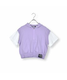 ZIDDY | ハーフジップドッキングTシャツ(130~160cm)(Tシャツ/カットソー)