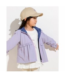 SLAP SLIP | 無地 チェリー 柄 フード 付 リバーシブル タフタ ジャケット (80~130cm)(ブルゾン)