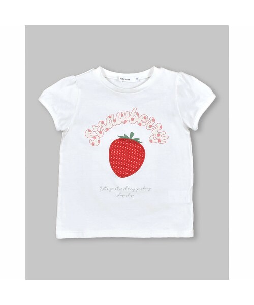 SLAP SLIP(スラップスリップ)の「【防汚加工】柄ナレモチーフパッチ半袖Tシャツ(80~130cm)(Tシャツ/カットソー・キッズ・ブルー/ホワイト/イエロー・110)」の2枚目の写真