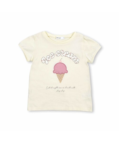 SLAP SLIP(スラップスリップ)の「【防汚加工】柄ナレモチーフパッチ半袖Tシャツ(80~130cm)(Tシャツ/カットソー・キッズ・ブルー/ホワイト/イエロー・110)」の3枚目の写真