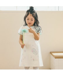 SLAP SLIP | 袖フリル花プリントジャンパースカート(90~130cm)(ジャンパースカート)