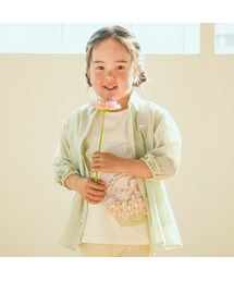 SLAP SLIP | 【お揃い】ストライプ柄袖リボン7分袖シャツ(90~130cm)(シャツ/ブラウス)