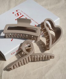 DHOLIC | 3TYPEマットバンスクリップ(バレッタ/ヘアクリップ)