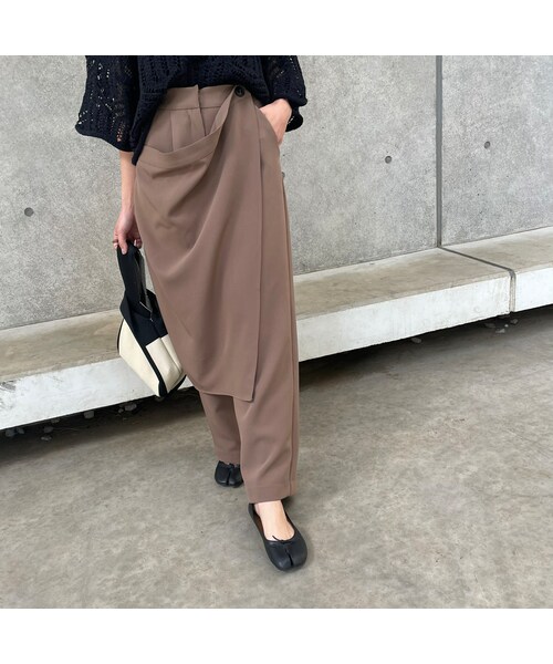 copine(コピン)の「2wayラップストレートロングパンツ(その他パンツ・レディース・モカ・M)」の1枚目の写真