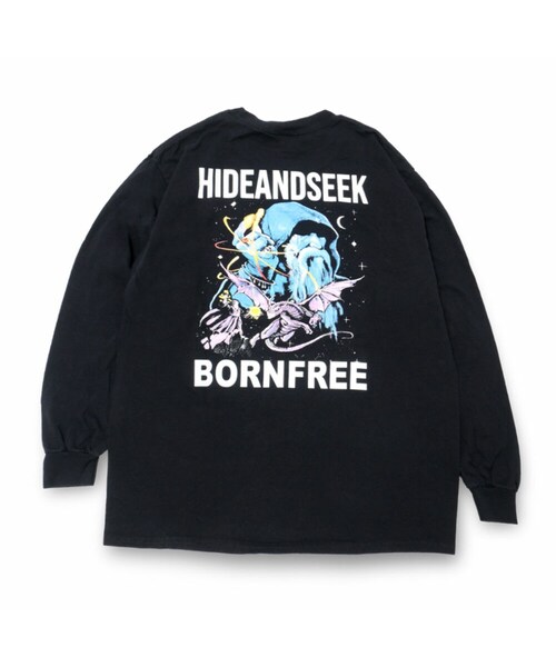 HIDE AND SEEK(ハイドアンドシーク)の「HIDEANDSEEK(ハイドアンドシーク) / Wizard L/S Tee(Back)(HT-030623)(ロングスリーブTシャツ)(Tシャツ/カットソー・レディース・ブラック・M/L)」の2枚目の写真