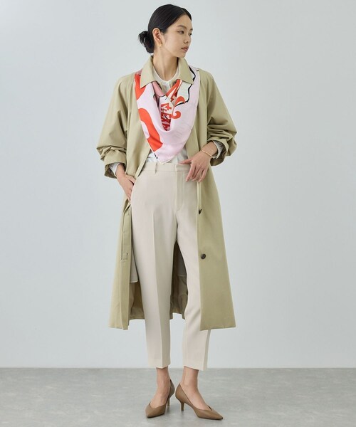 ROPE'（ロペ）の「トリアセダブルクロス テーパードパンツ/イージーケア・セットアップ対応・26SS（その他パンツ・レディース・ベージュ/ネイビー・36/38/40）」の7枚目の写真