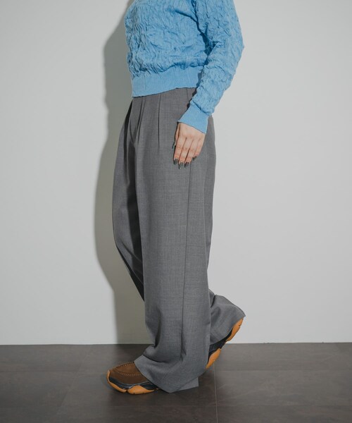 THE GOODLAND MARKET（ザグッドランドマーケット）の「cwtch　2TUCK WOOL SLACKS（その他パンツ・レディース・GRAY/CHARCOAL・1/2）」の15枚目の写真