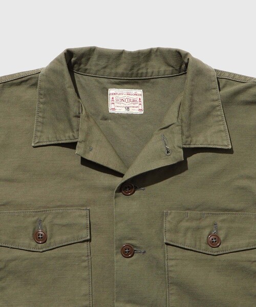 ADAM ET ROPE'（アダムエロペ）の「【BONCOURA/ボンクラ】Utility Shirt Back Satin olive（その他アウター・メンズ・オリーブ・38/40）」の7枚目の写真