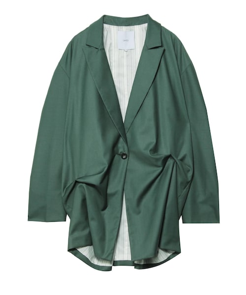 UN3D.(アンスリード)の「TUCK LOOSE JK(テーラードジャケット・レディース・グリーン/キャメル/ブラック・F/38/36)」の12枚目の写真