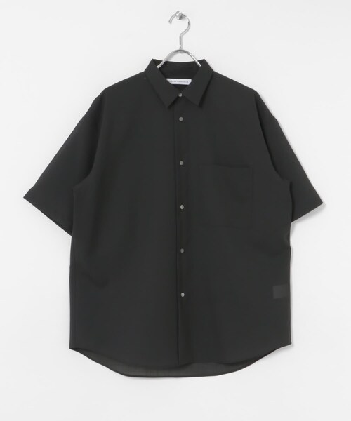 URBAN RESEARCH（アーバンリサーチ）の「ウォッシャブルウールサイロフィルショートスリーブシャツ（シャツ/ブラウス・メンズ・NAVY/BLACK/CHARCOAL・M/L/XL）」の7枚目の写真