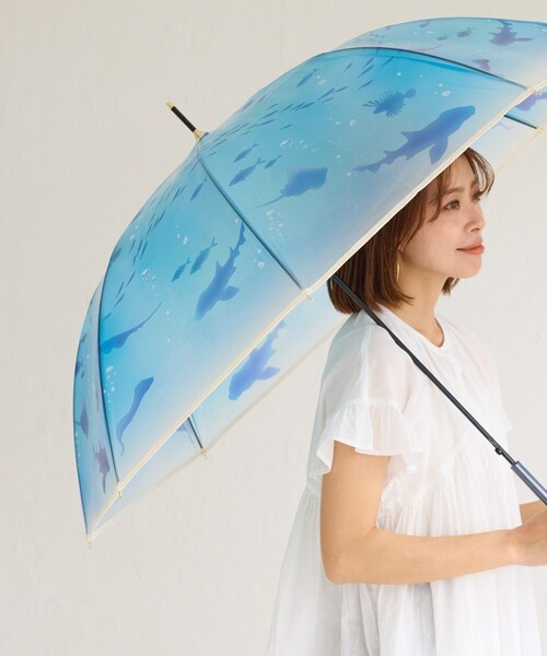 ROPE' PICNIC（ロペピクニック）の「【えのすい×Wpc.】アンブレラ（長傘・レディース・ブルー/サックス・F）」の4枚目の写真