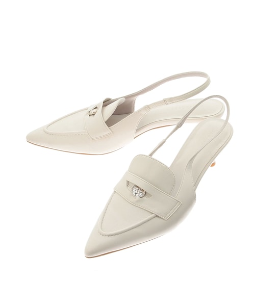 MERCURYDUO（マーキュリーデュオ）の「コインローファーミュール（その他シューズ・レディース・アイボリー/ブラック・23.5/24.5/36/38）」の5枚目の写真