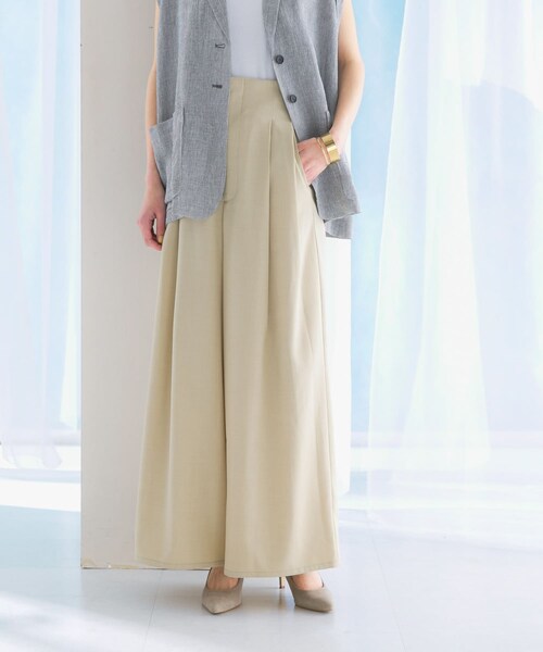 URBAN RESEARCH ROSSO（アーバンリサーチロッソ）の「ハイウエストワイドパンツ（その他パンツ・レディース・lightbeige/blue・36/38）」の4枚目の写真