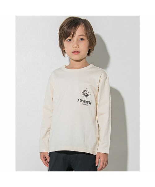WASK(ワスク)の「天竺 アドベンチャー Tシャツ (100~160cm)(Tシャツ/カットソー・キッズ・ブラック/ホワイト・110)」の2枚目の写真
