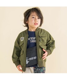 WASK | 【速乾】4WAYネーム付きポケットサッカージャケット(100~160cm)(ミリタリージャケット)
