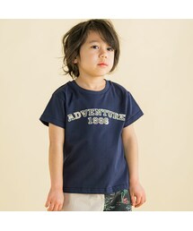 WASK | 迷彩ロゴパッチ天竺Tシャツ(100~160cm)(Tシャツ/カットソー)