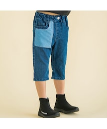 WASK | 6分丈配色ポケットストレッチデニムパンツ(100~160cm)(デニムパンツ)