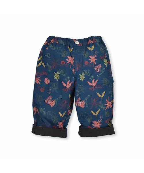 WASK（ワスク）の「6分丈アニマル柄ブロードパンツ(100~160cm)（その他パンツ・キッズ・ベージュ/ブルー・110）」の2枚目の写真