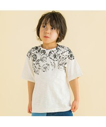 WASK | ボタニカルプリントスラブ天竺ビッグTシャツ(100~160cm)(Tシャツ/カットソー)