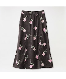 GANNI | CRINKLED SATIN ELASTICATED MAXI SKIRT F7454(スカート)