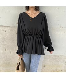 copine | キャンディスリーブブラウス（ブラック）(シャツ/ブラウス)