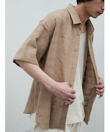 LIDNM | ITALY GAUZE CHECK H/S(シャツ/ブラウス)