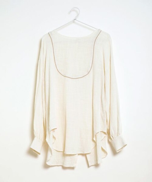 Crisp（クリスプ）の「ガーゼドレスシャツ[c1R3201]（シャツ/ブラウス・レディース・アイボリー/レッド・FREE）」の3枚目の写真