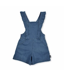 肩紐フリルデニムショートサロペット(90~130cm)