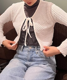 DHOLIC | リボンボレロカーディガン(パーカー)