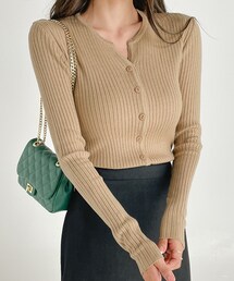 DHOLIC | スリットネックニットカーディガン(カーディガン/ボレロ)