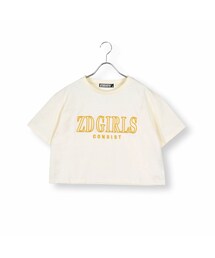 ZIDDY | 立体ロゴ刺繍ショート丈Tシャツ(130~160cm)(Tシャツ/カットソー)