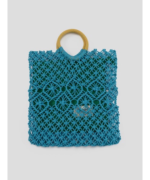 JNBY(ジェーエヌビーワイ)の「HOME Squre Netting Tote Bag(ハンドバッグ・レディース・ブルー・ONE SIZE)」の1枚目の写真