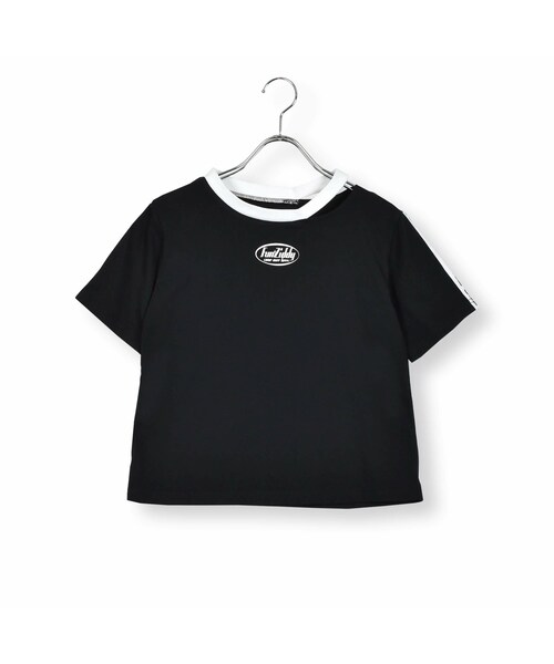 ZIDDY（ジディ）の「ネックカット推しカラーTシャツ(130~160cm)（Tシャツ/カットソー・キッズ・パープル/ブルー/ホワイト/ブラック・150）」の3枚目の写真