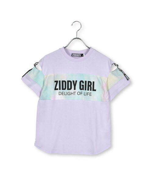 ZIDDY（ジディ）の「肩あきタイダイTシャツ(130~160cm)（Tシャツ/カットソー・キッズ・ブルー/パープル・150）」の2枚目の写真