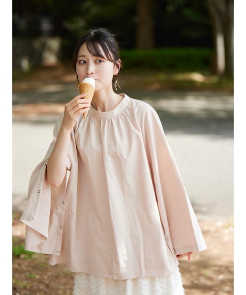 neam（ニーム）の「sleeve slit gather blouse（シャツ/ブラウス・レディース・ピンク/ホワイト/ブラウン・free）」の14枚目の写真