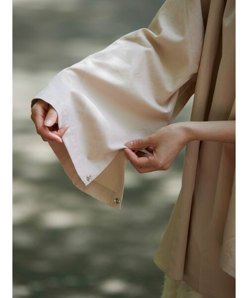 neam（ニーム）の「sleeve slit gather blouse（シャツ/ブラウス・レディース・ピンク/ホワイト/ブラウン・free）」の16枚目の写真