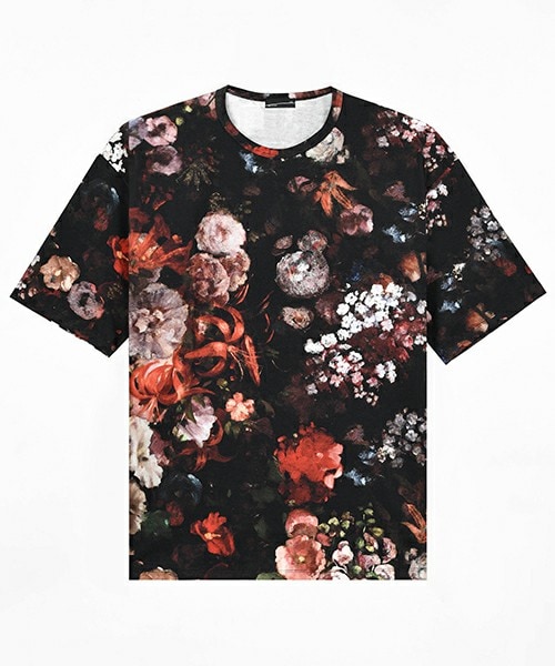 LAD MUSICIAN(ラッドミュージシャン)の「FLOWER SUPER BIG T-SHIRT(Tシャツ/カットソー・メンズ・ブラック・F)」の1枚目の写真