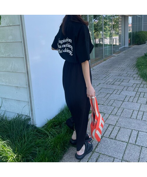 copine（コピン）の「カラーロゴプリントT（ブラック）（Tシャツ/カットソー・レディース・ブラック・F）」の2枚目の写真