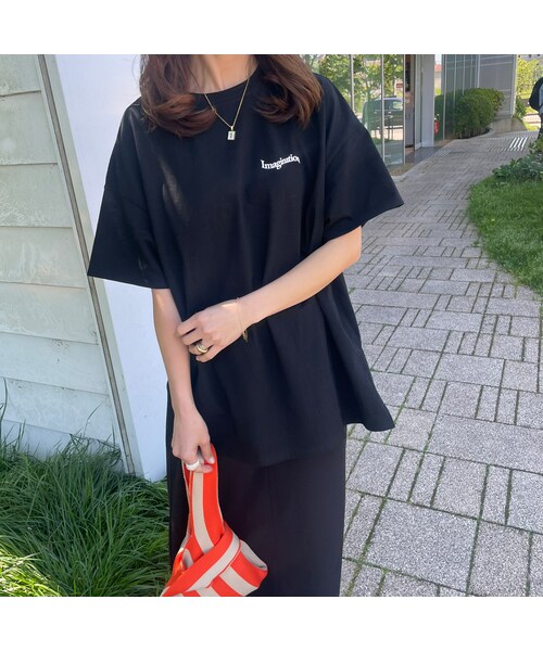 copine（コピン）の「カラーロゴプリントT（ブラック）（Tシャツ/カットソー・レディース・ブラック・F）」の3枚目の写真